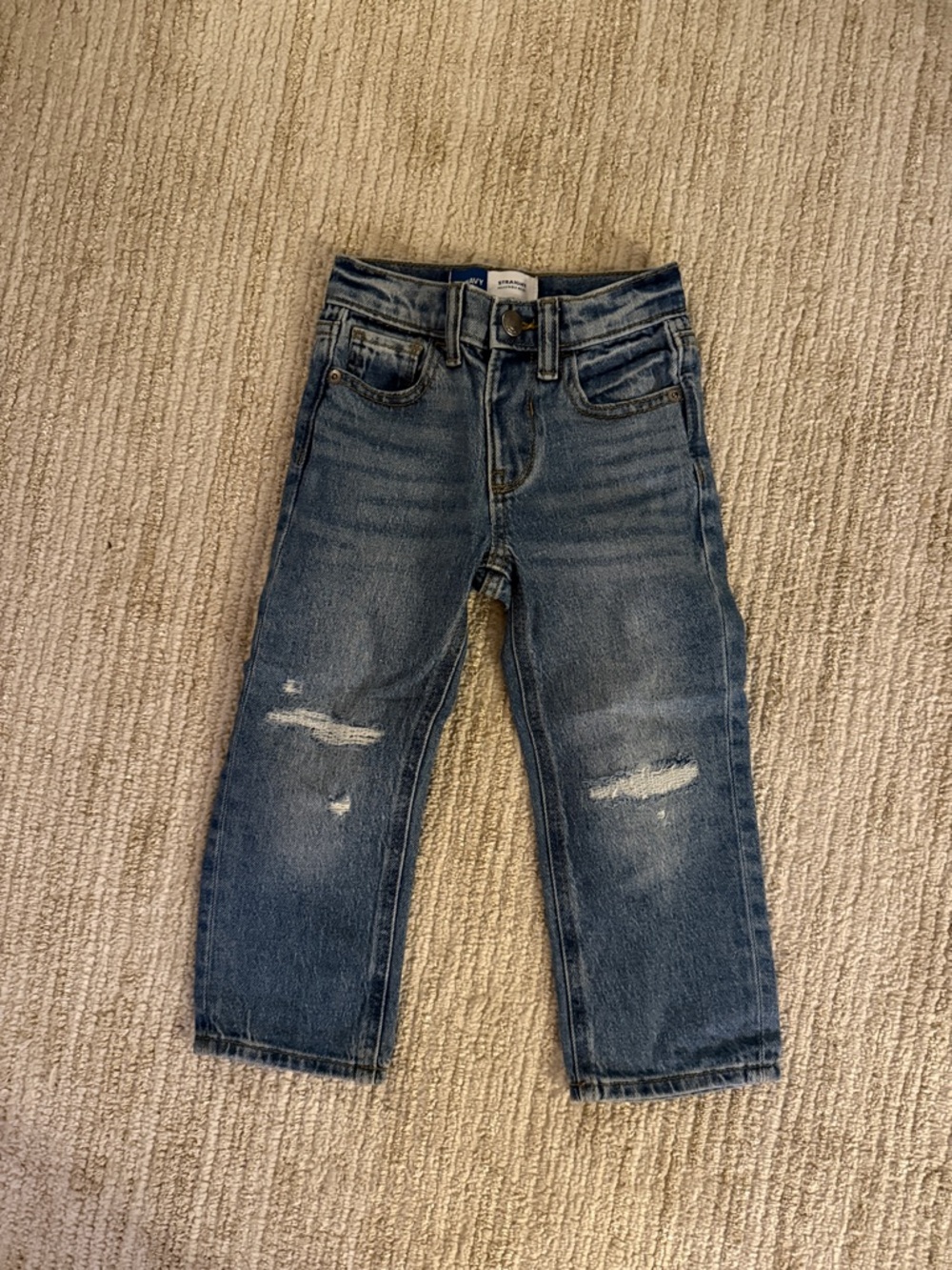 Kids Distressed Blue Denim Jeans